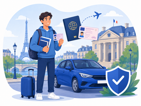 Cas des étudiants et courts séjours